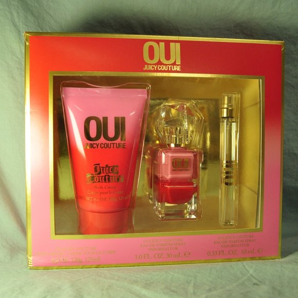 OUI Juicy Couture 3 piece body cream gift set NIB (C76)